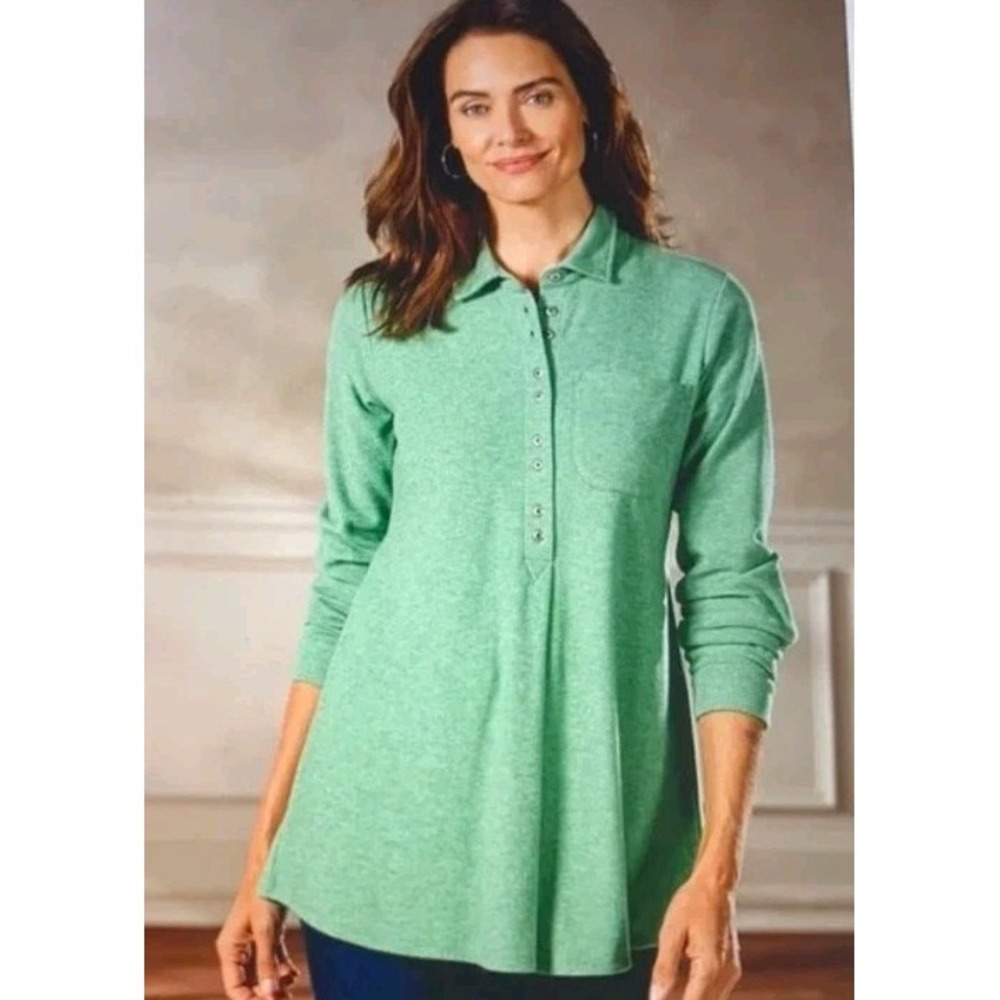 Soft Surroundings Top XL Take It Easy Tunic Artsy Lagenlook Capsule Office - Picture 2 of 15